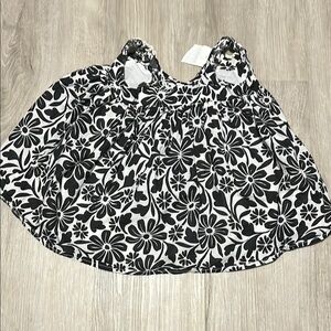 Cynthia Rowley Black and White Floral Kids Dress